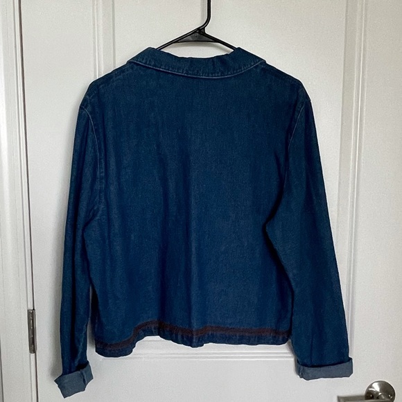 Blue Denim jacket W/ design - Picture 2 of 5